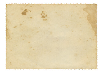 Retro vignette photo paper texture isolate. Old antique sheet paper texture. Announcement board....