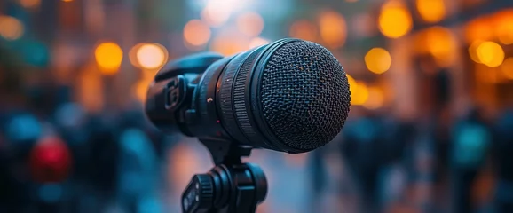 Microphone in Front of a Crowd © AIPix