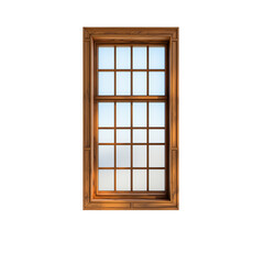 Obraz premium old wooden window isolated on transparent background
