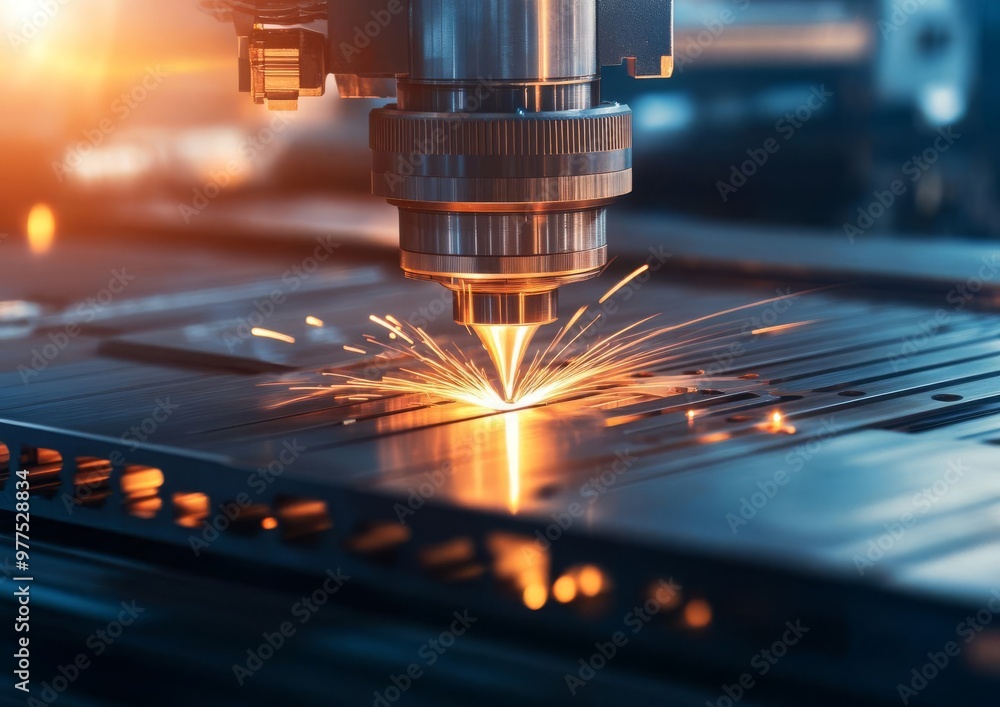 Poster advanced lasercutting machines operating in a stateoftheart automated industrial facility for highpr