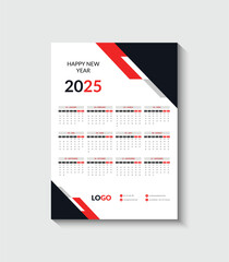 2025 wall calendar template