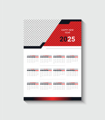 2025 wall calendar template