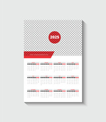 2025 wall calendar template