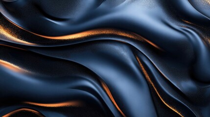 Fototapeta premium Fluid Metallic Abstract Organic Shapes with Textured Patterns