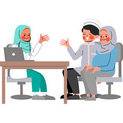 Pregnancy Muslim Woman Consultation Gynecology