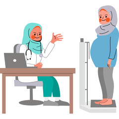 Pregnancy Muslim Woman Consultation Gynecology