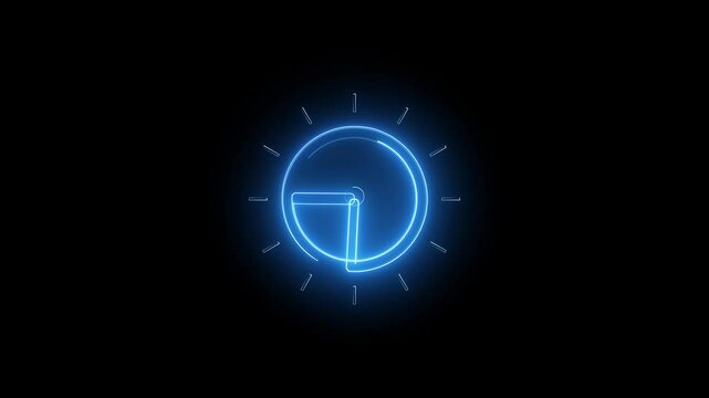 Stopwatch animated icon. Clock with moving arrows.abstract fast clock icon animation background 4k