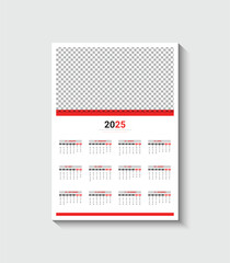 2025 wall calendar template