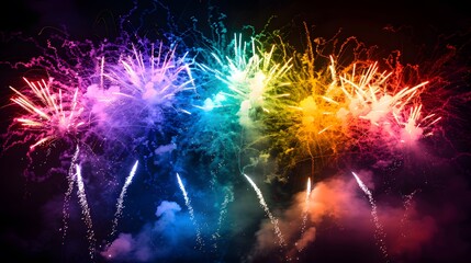 Rainbow Fireworks: Colorful rainbow-shaped fireworks, symbolizing diversity and inclusivity. 
