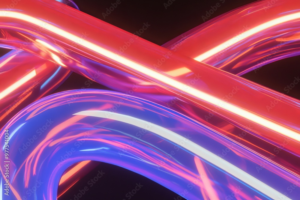 Poster this stock illustration features an abstract bright shiny geometric background with endless lines of