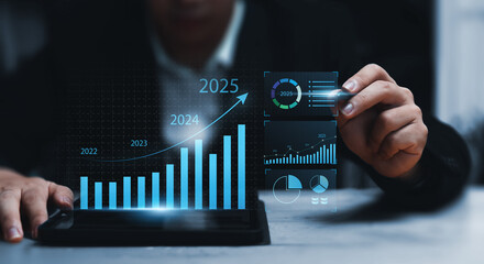 Business 2025 analytics tools charts and graphs with statistics to analyze business potential and...
