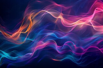 Fototapeta premium A colorful, swirling pattern of blue, red, and orange waves