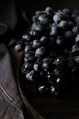 Grape on a wooden board 