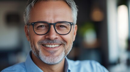 Obraz premium Professional Smiling Man in Business Casual