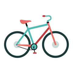 Fototapeta premium red bicycle isolated on white