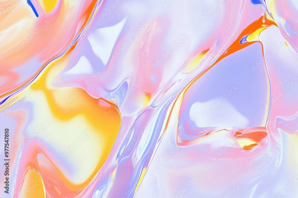 Poster illustration of bright abstract background with splashes of colored paint on a gradient surface