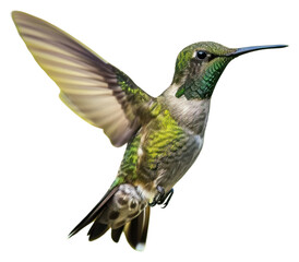 Fototapeta premium PNG Hummingbird hovering animal nature.