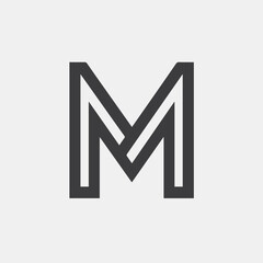 Letter M logo vector illustration