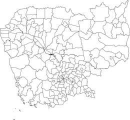 CAMBODIA MAP with its administrative divisions and regions