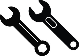 Wrench silhouette vector illustration design