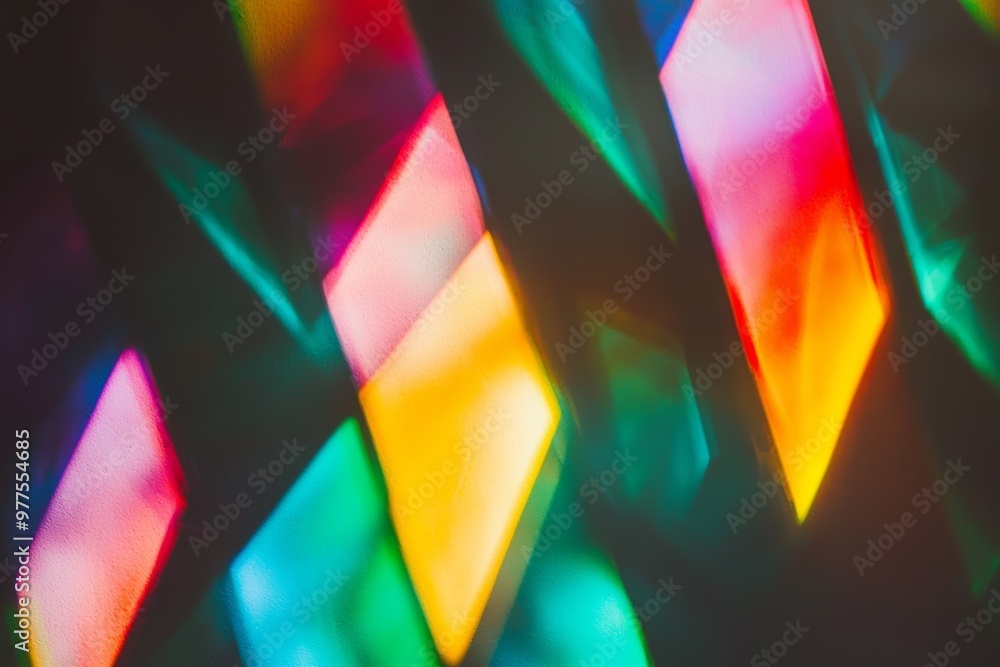 Poster holographic lens flare reflection abstract background light reflection, rainbow blurred light reflec
