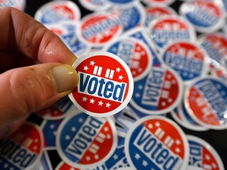 Vintage red grunge vector label with yes no maybe, yes no, yes no maybe no text