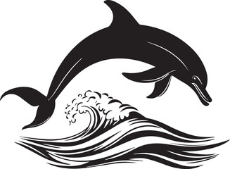 silhouette of a dolphin