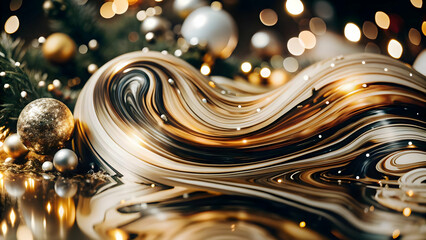 Dynamic Abstract New Year 2025 Wishes: Colorful Swirling Shapes and Energy in Digital Art - Ideal for Text Overlay in Stock Photography