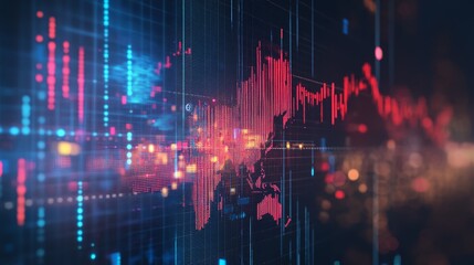 Digital Data Network Technology Global Business Abstract