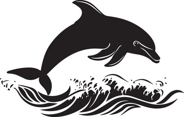 silhouette of a dolphin
