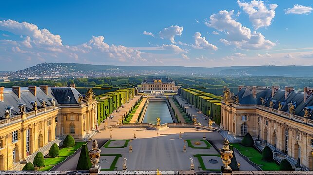 Exploring the Ch&acirc;teau de Versailles, France, offers a glimpse into the opulent world of French royalty, with its grand halls, gilded rooms, and vast gardens. The lavish palace, a symbol of absolute 