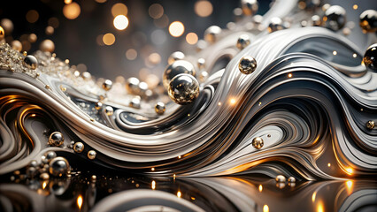 Abstract New Year 2025 Wishes Concept: Vibrant Digital Art with Swirling Colors and Dynamic Shapes Ideal for Text Overlay