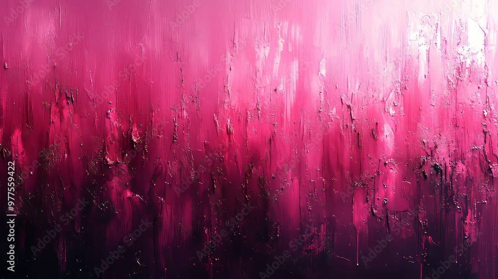 Fototapete Create a dynamic pattern and shape incorporating magenta hues and textured elements by creating digital paintings.