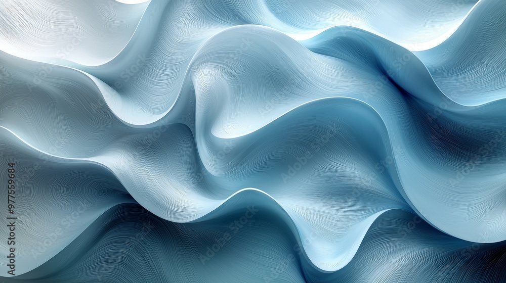 Fototapete using vibrant blue abstract wave patterns in a horizontal background template, this sportsy backgrou