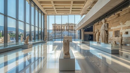 Visiting the Acropolis Museum, Athens, Greece, offers a journey through ancient Greek art and history, with its modern design and stunning views of the Parthenon. The museum's carefully curated 