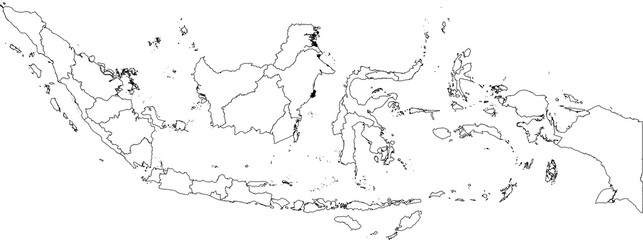 INDONESIA MAP WITH DEPARTMENTS DIVISIONS STATES COUNTIES