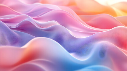 Obraz premium 3D Abstract Calendar Background: Soft Pastel Colors with Flowing Shapes for 2025, Enhancing Calm and Creativity