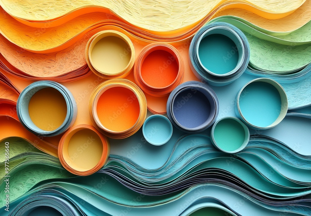 Poster Gradients creating dynamic visual appeal smooth color transitions abstract patterns, background, art, graphic, style, texture, blend