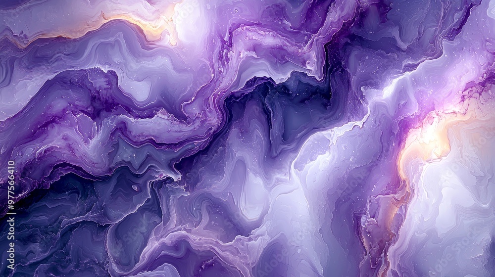 Poster purple and pink hues combine to create an abstract painting that is mesmerizing and dynamic