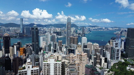 Drone view of Hong Kong