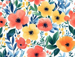 Serene Flat Soft Focus Floral Background for 2025 Calendar Design - Elegant Vector Illustration with Gentle Colors for Business Use
