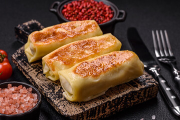 Sweet or savory crepe with different fillings for a hearty breakfast