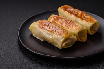 Sweet or savory crepe with different fillings for a hearty breakfast