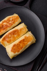 Sweet or savory crepe with different fillings for a hearty breakfast