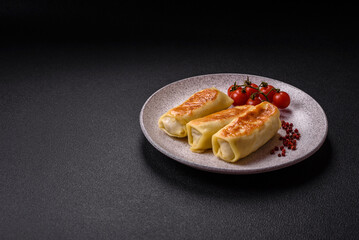 Sweet or savory crepe with different fillings for a hearty breakfast