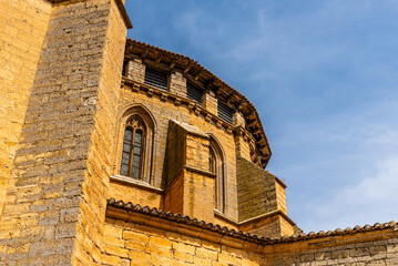 Exterior view of the Church of Saint John Baptist in Santoyo in Palencia