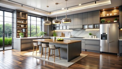 Gorgeous bespoke kitchen interior featuring modern design and high-end finishes