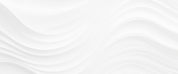 White wave background, abstract concept. Beautiful format poster with Smooth Grey Waves abstract background with grayish tonalities, plenty of copy space and elegant design.