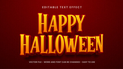 Editable text effect with halloween 3D style