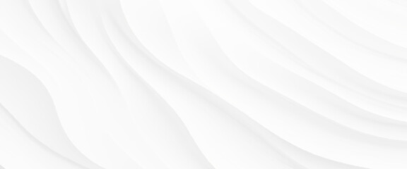 White wave background, abstract concept. Beautiful format poster with Smooth Grey Waves abstract background with grayish tonalities, plenty of copy space and elegant design.